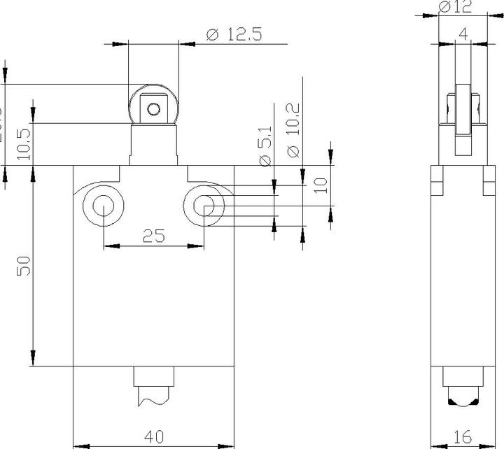 Produktbild Siemens Endschalter,Metall,40mm,w/Rolltaster