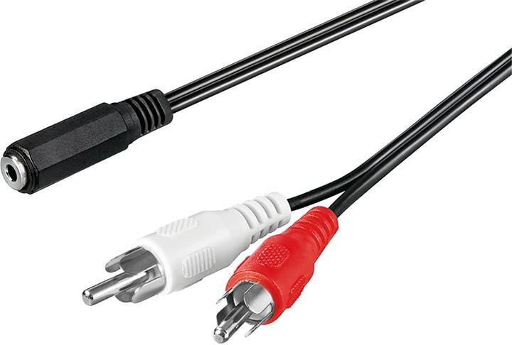 Actual product image Goobay Audio cable adapter 3.5 mm jack to RCA plug (1.40 m)