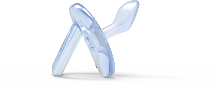 Produktbild Nuvita Silikon Schnuller Orthosoft kiefergerechter Sauger +0M blau transparent (2 x, ab Geburt)
