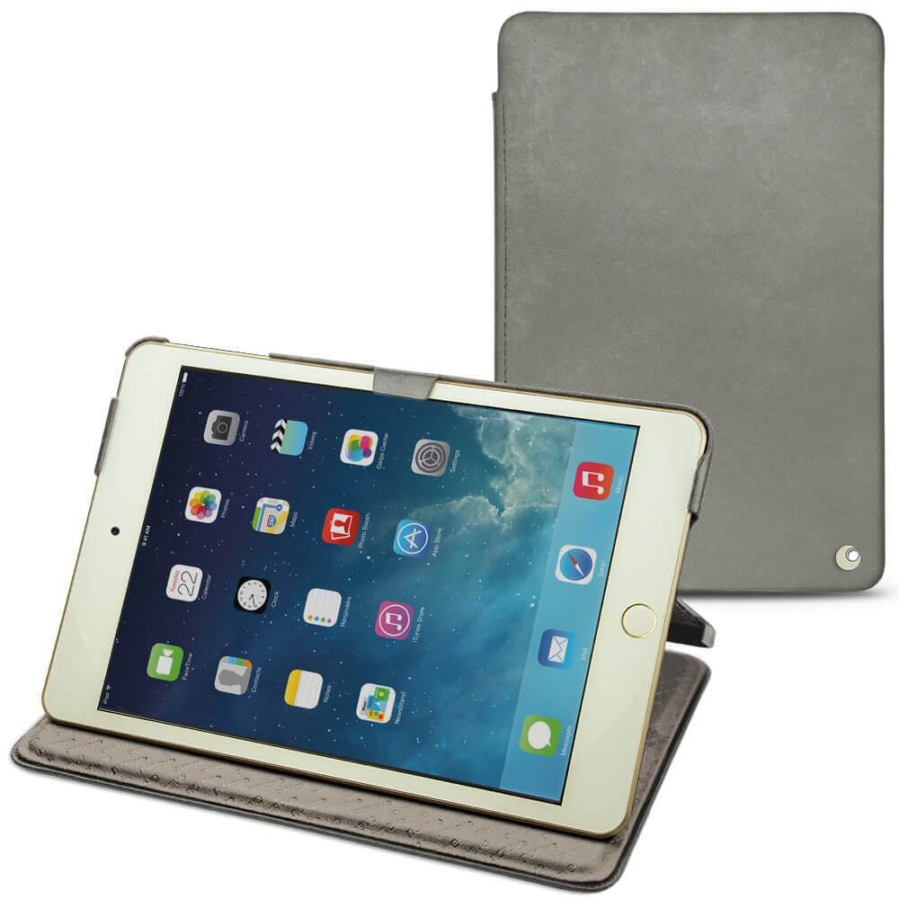 Noreve Lederschutzhülle horizontal (iPad Mini 5), Tablet Hülle, Grau