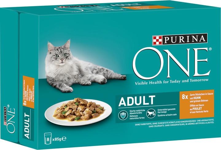 Produktbild Purina ONE Huhn (Adult, 8 Stk., 680 g)