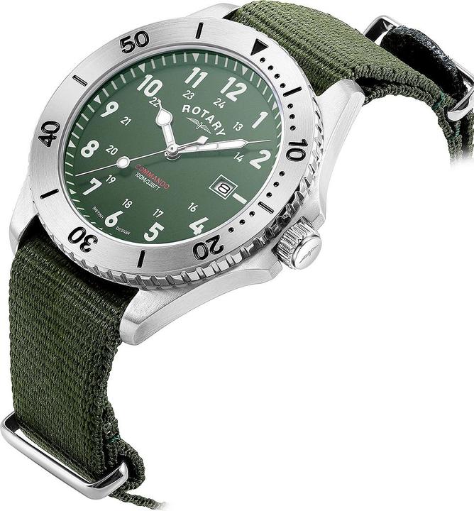 Produktbild Rotary GS05475/56 Commando Herrenuhr 40mm 10ATM (Analoguhr, 40 mm)