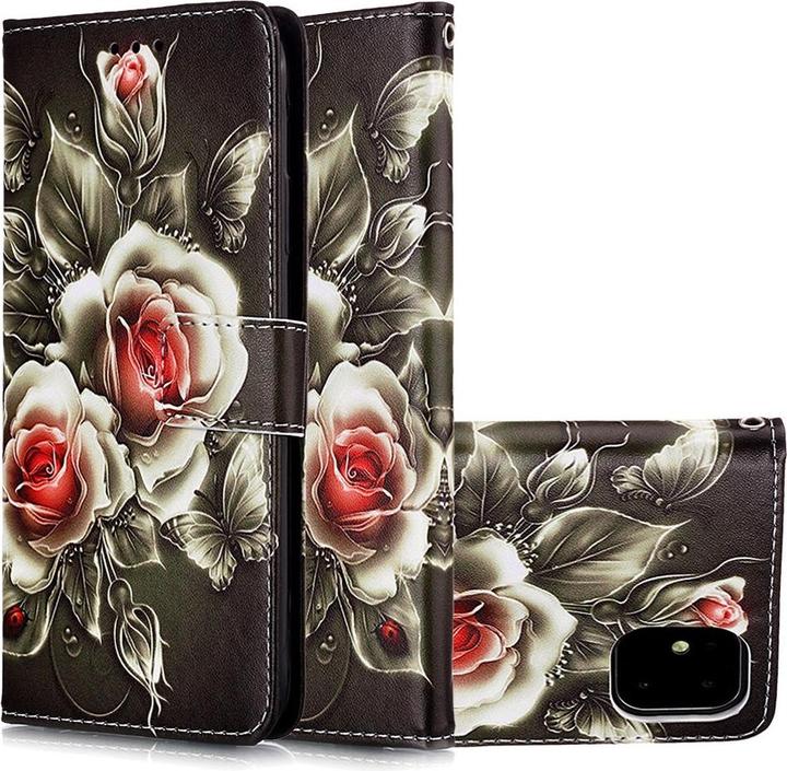 Actual product image Ueli Express iPhone 11 book case Case with card slot roses (Apple iPhone 11)