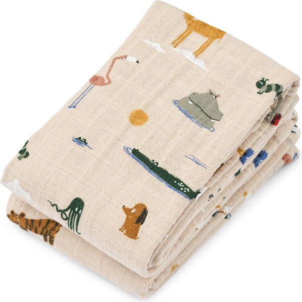 Liewood Musselin Lewis Around the World 2er Pack (65 cm, 65 cm)