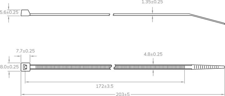 Immagine prodotto Tru Components Fascetta standard (Fascette in plastica, 200 mm, 100 pz.)