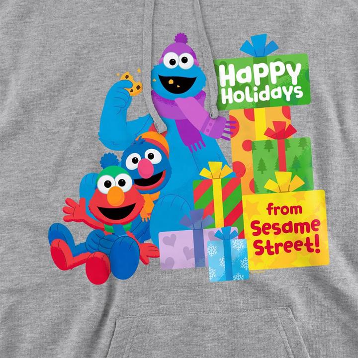 Produktbild Sesame Street Happy Holidays Kapuzenpullover meliert (M)