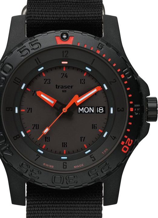 Actual product image Traser P66 Red Combat (Diving watch, 45 mm)