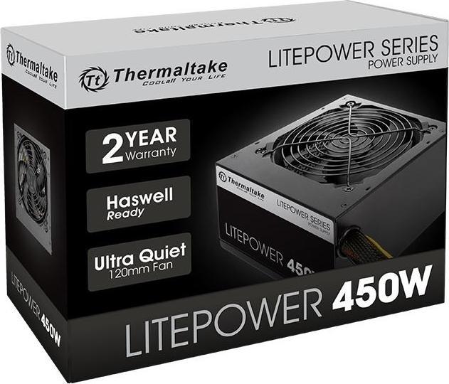Actual product image Thermaltake Power supply Litepower II Black 450W PS-LTP-0450NPCNEU-2 (450 W, active, 120 mm) (450 W)