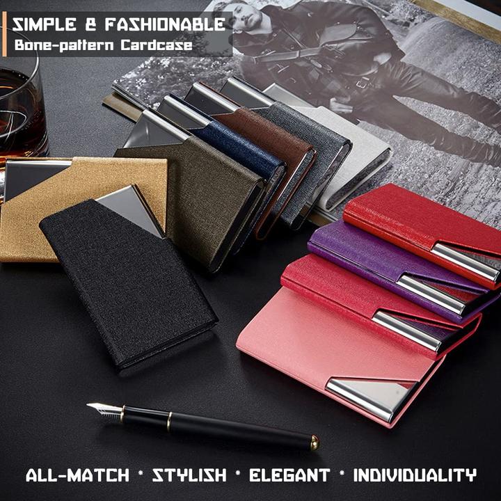 Produktbild Only-Bags.Store Visitenkartenetui, luxuriöses PU-Leder Premium-Visitenkartenetui, mit Magnetverschluss, zur