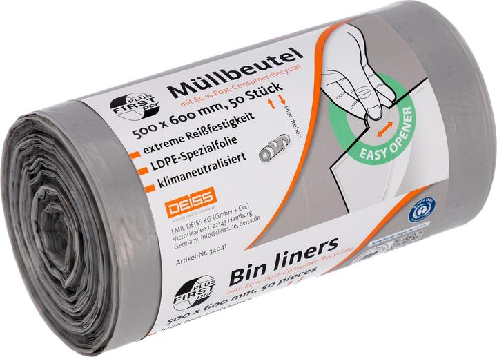 Produktbild Deiss Müllbeutel 30,0 l grau 14 µm, 50 St. (50 x, 30 l)