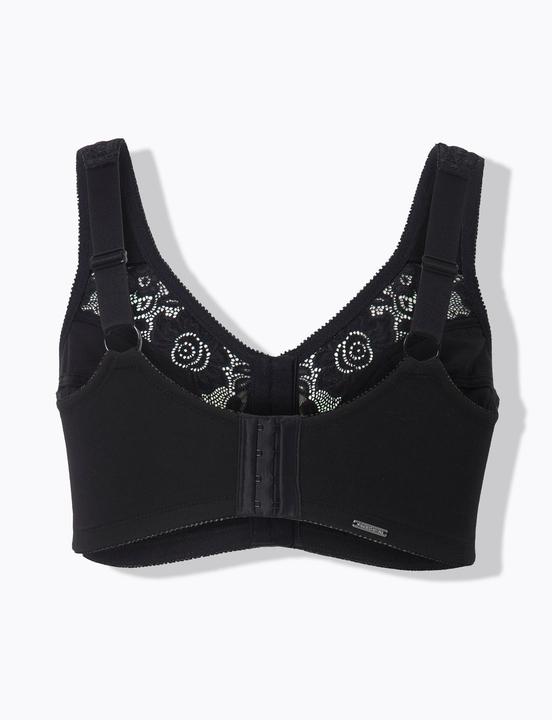 Actual product image Ulla Popken Lace Panel Underwire-Free Relief Bra (100 E)