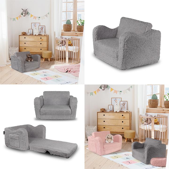 Image du produit Vicco Fauteuil pour enfants Conni, Gris, 60 x 43 cm dépliant (Fauteuil pour enfants)