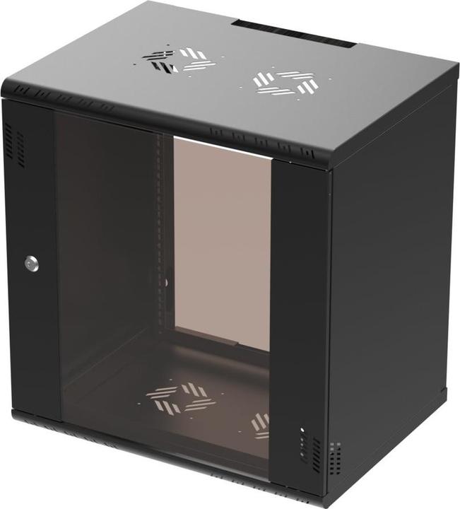 Immagine prodotto Extralink ARMADIO RACK PREMIUM 12U 600X450 MONTATO A PARETE NERO (12 HE, Rack da 19 pollici)