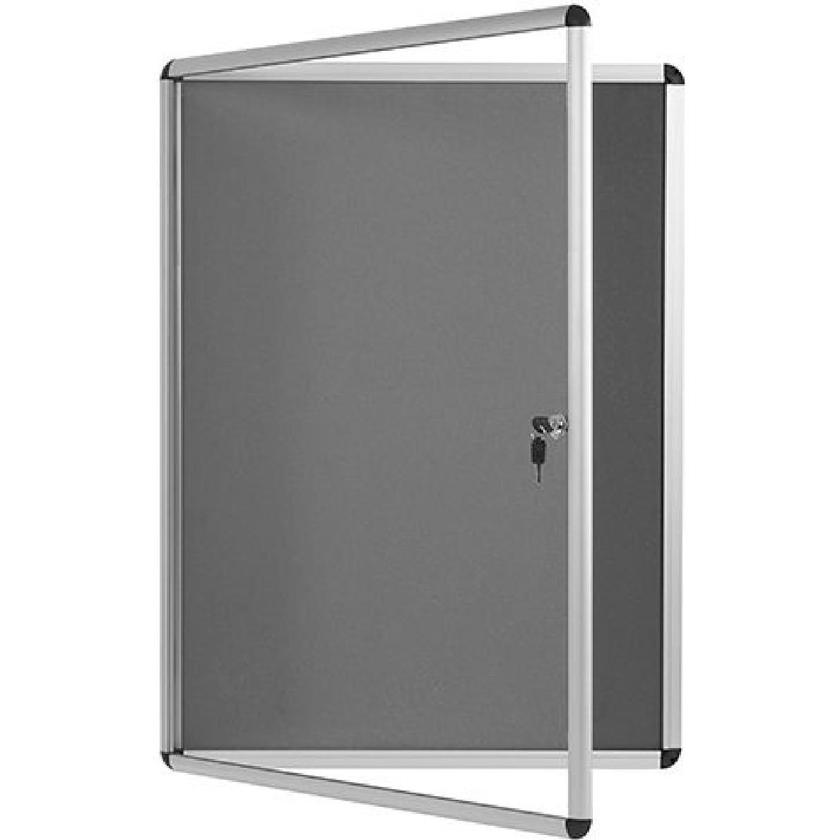 Bi-Office, Pinnwand, Schaukasten Enclore VT950103150 94x128,8cm Filz grau