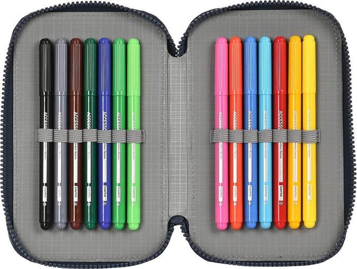 Produktbild El Niño Federmäppchen mit Zubehör Bahia Blau 12.5 x 19.5 x 4 cm (28 Stücke)