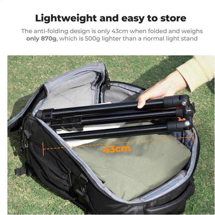 Produktbild K&F Concept 2.0m Extendable/Foldable Photography Light Stand, Aluminum Alloy (4 kg)