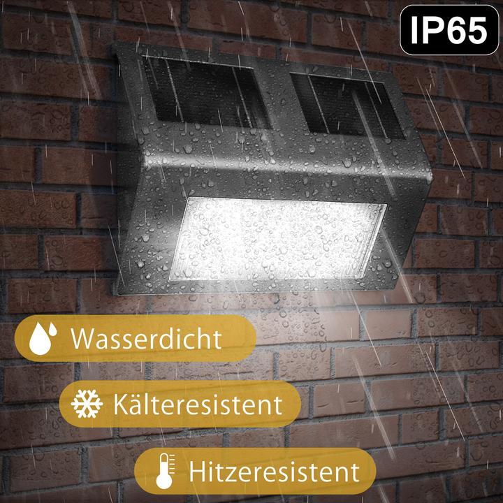 Actual product image Deuba 4x LED Solar Wall Light (800 lm, IP65)