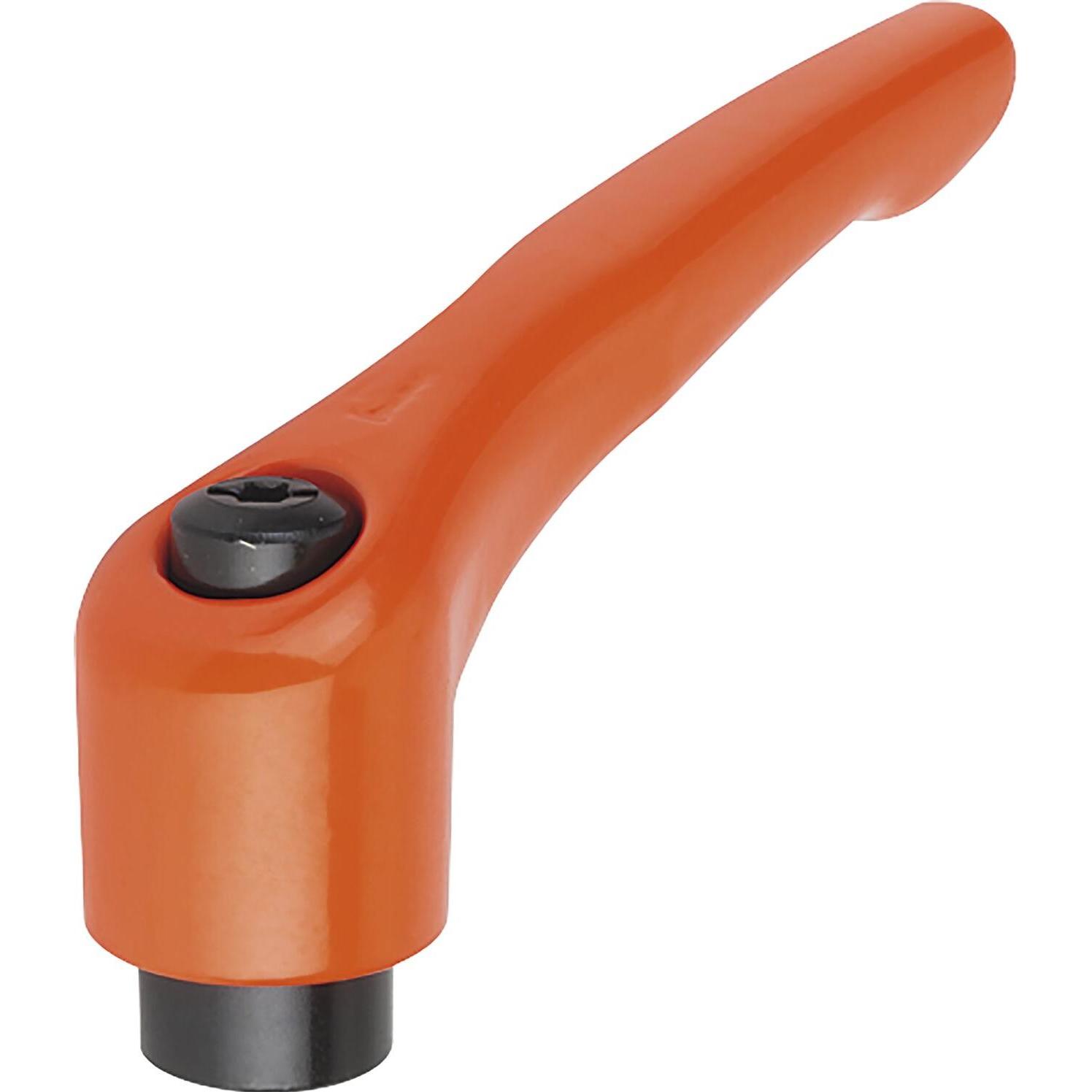 Kipp, Schraubstock + Zwinge, Klipp Klemmhebel (Klemmgriff) mit Innengewinde Spannhebel ø M 8 orange (203.20 mm)