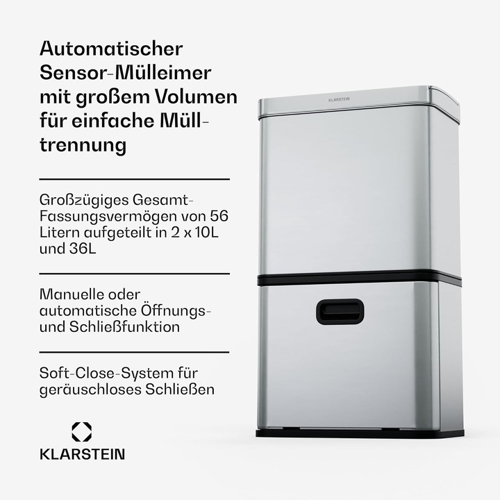 Image du produit Klarstein Touchless Sensor-Mülleimer (56 l)