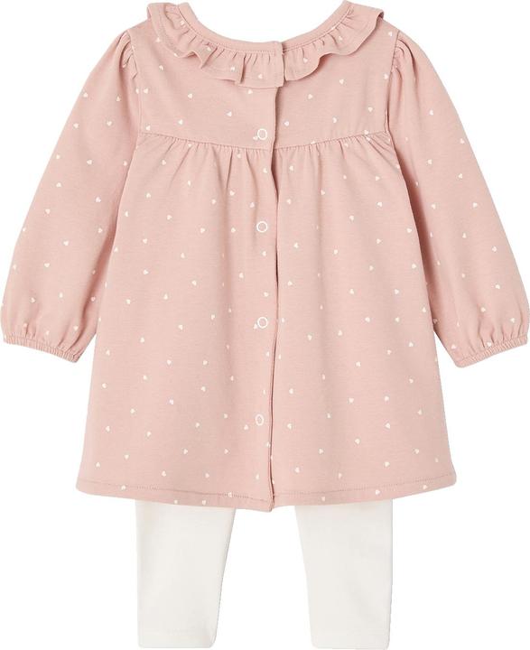 Produktbild Vertbaudet Bio-Kollektion: Baby-Set aus Kleid, Leggings & Haarband, Herzen (68)