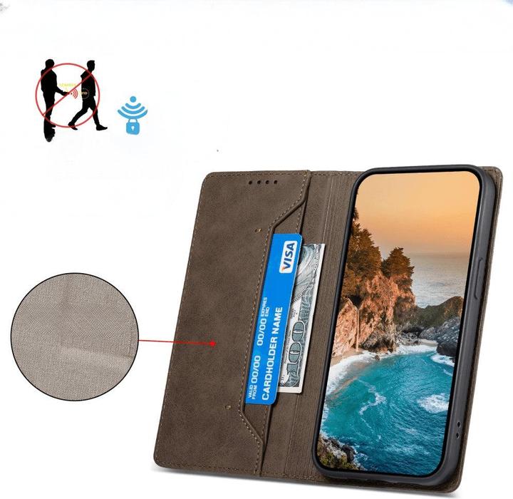 Produktbild Cover-Discount Hülle mit RFID Blocker braun (Samsung Galaxy S24)