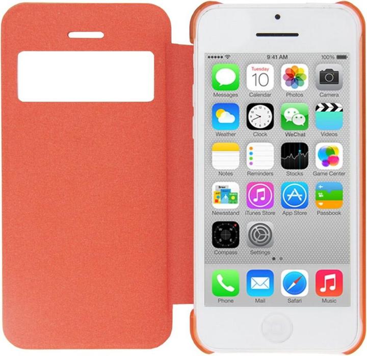 Actual product image König Design Mobile phone case with window for Apple iPhone 5C orange (Apple iPhone 5c)