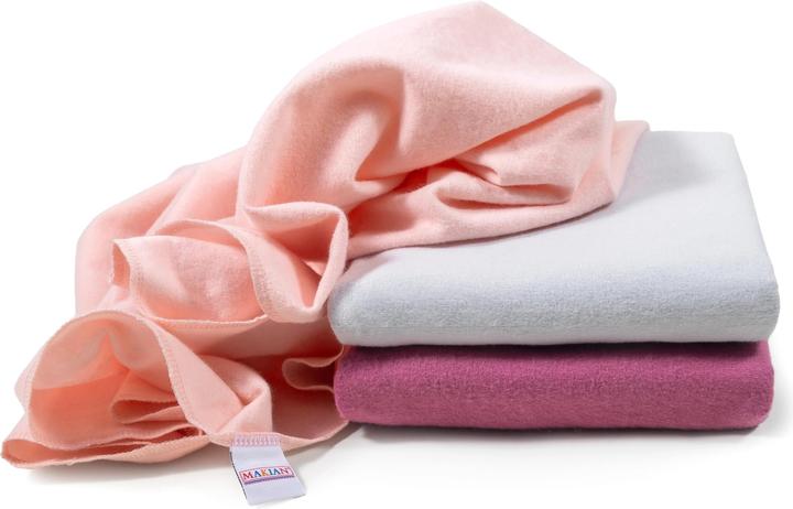 Image du produit Makian Moltontuch 3-er Set 80 x 80 cm, Rosa (80 cm, 80 cm)