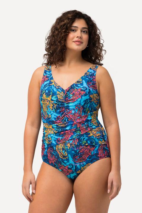 Immagine prodotto Ulla Popken Costume da bagno con materiale riciclato, arricciatura, scollo a V e coppe morbide (58)