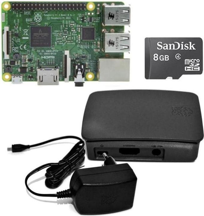 Raspberry Pi EB5658 - 3 Starter Kit Bundle in Black Grey