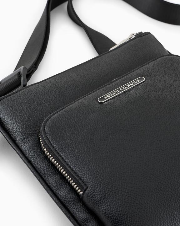 Immagine prodotto Armani Exchange Borsa a Tracolla Doppia con Logo e Targhetta Centrale