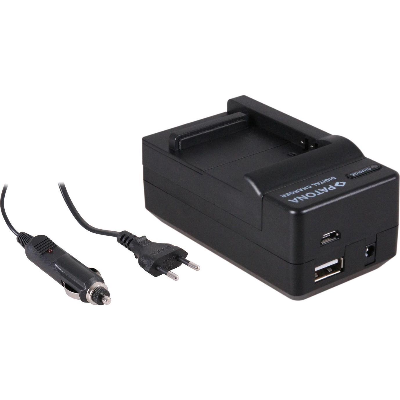 Patona Caricabatterie 4in1 per Samsung Galaxy S4 Zoom SM-C101 NXF1 B740 (Caricabatterie per fotocamere), Alimentatore fotocamera, Nero