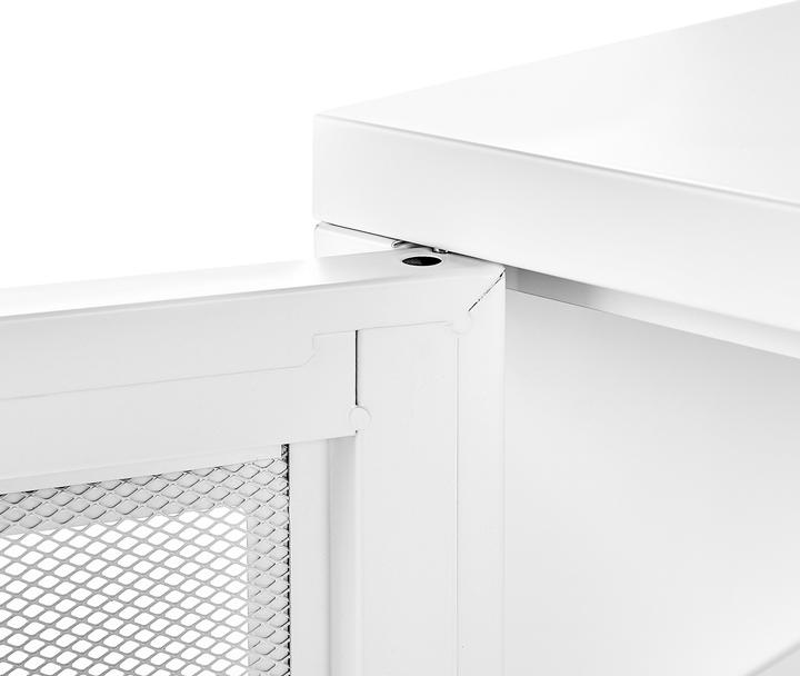 Produktbild Beliani Sideboard Metall weiss 2 Türen MORLEY (118 x 40 x 60 cm)