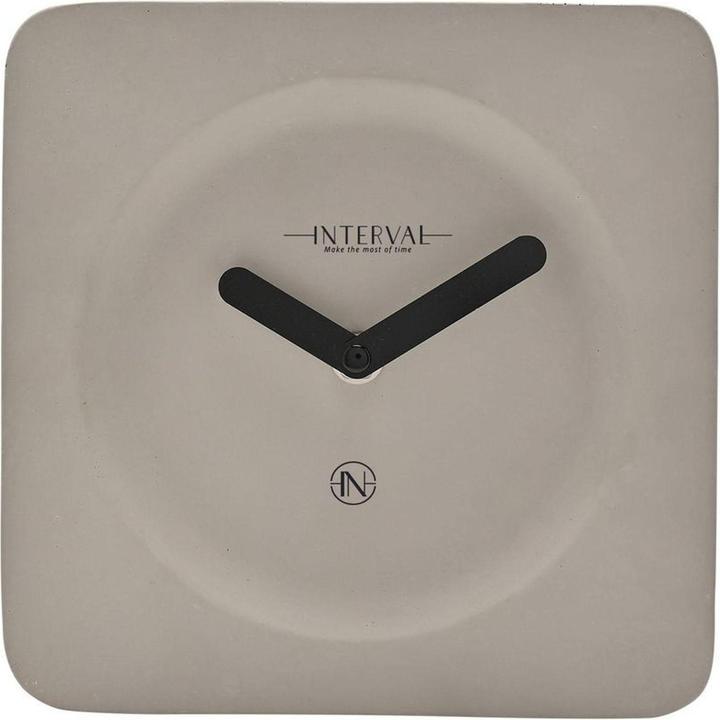 Actual product image Interval Square Cement Mantel Clock - 18cm