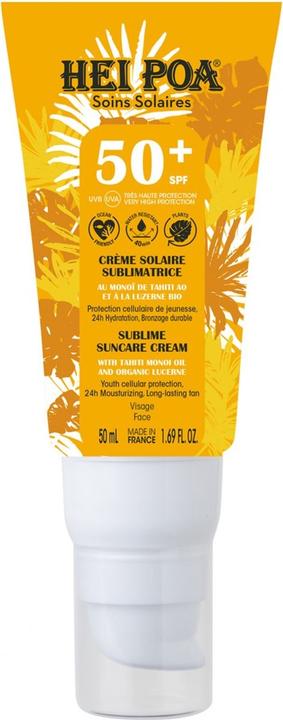 Hei Poa crème solaire visage monoï&actifs végétaux bio SPF50 50 ml (Sonnencreme Gesicht, SPF 50, 50 ml)