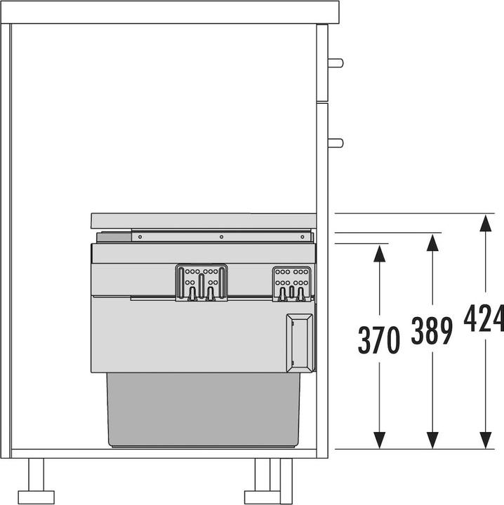Produktbild Hailo Cargo Synchro Küchen-Abfalleimer (54 l)