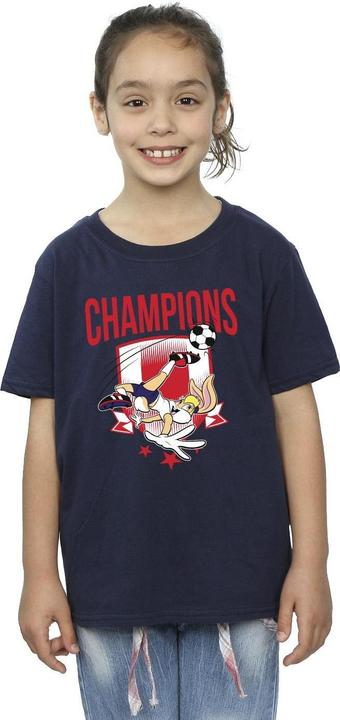 Actual product image Looney Tunes Girls Lola Football Champions Cotton T-Shirt (104)
