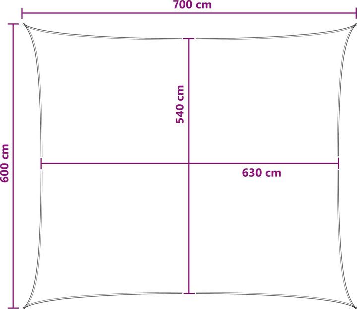 Produktbild vidaXL Sonnensegel (600 x 700 cm)