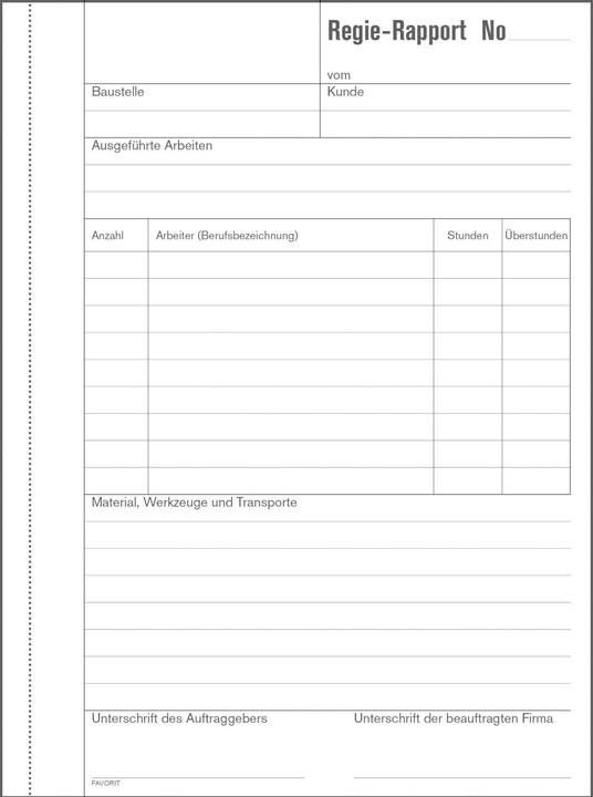 Favorit Regie-Rapporte