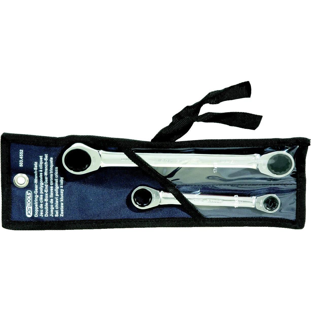KS Tools, Schraubenschlüssel, GEARplus Doppel-Ratschenringschlüssel-Satz (19 mm)