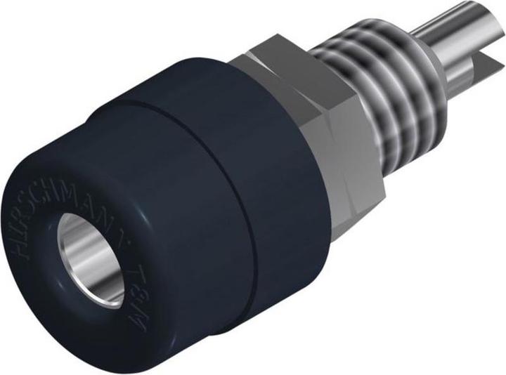 Hirschmann Test & Measurement Built-in socket BIL 20, with solder connection, Ø 4 mm, black