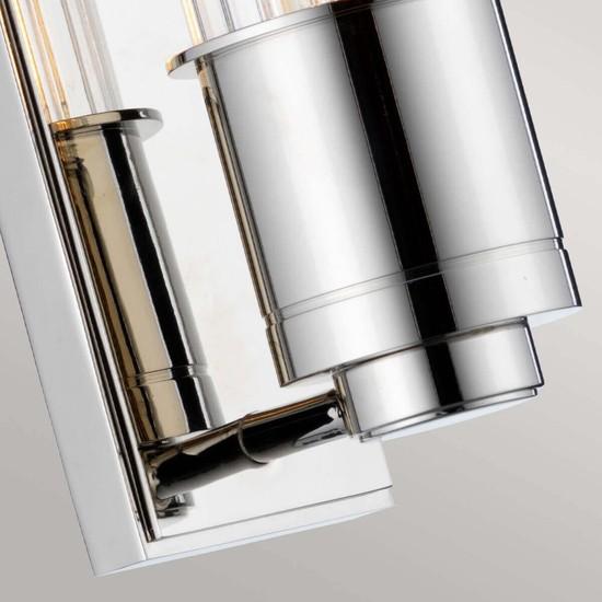 Actual product image Elstead Lighting Wellington wall light E27 polished chrome clear IP44 (820 lm, E27)
