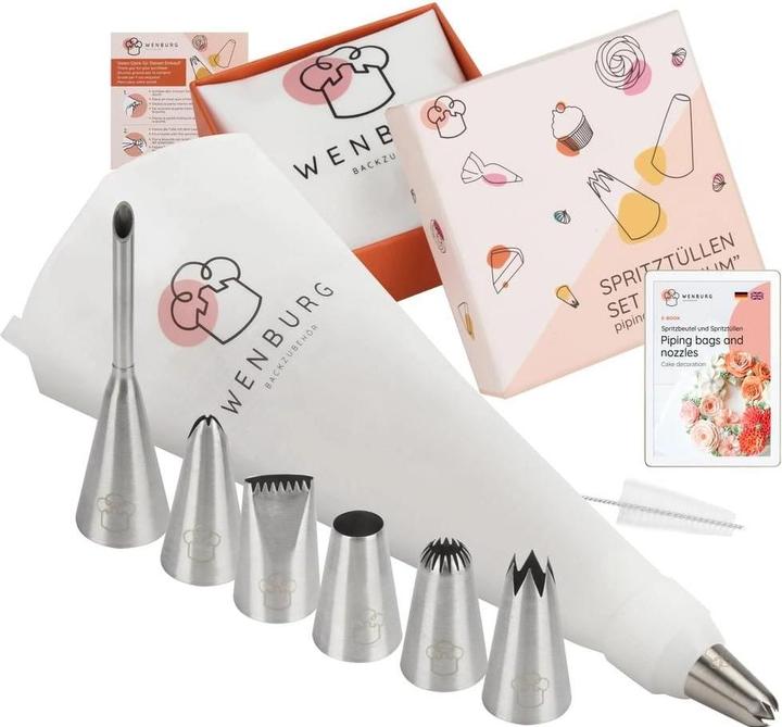 Actual product image Wenburg Spritzbeutel mit Tüllen - 12-tlg. Set (Piping bag set)