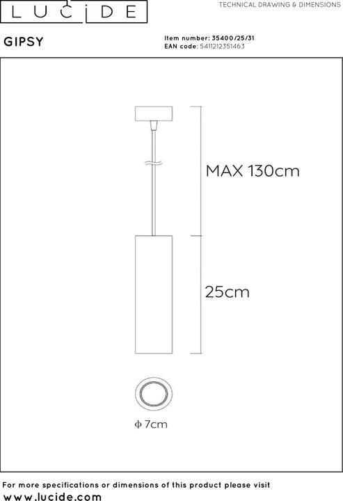 Actual product image Lucide Gipsy (GU10)