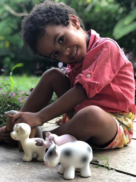 Actual product image Tikiri Natural Rubber Rattle Cow