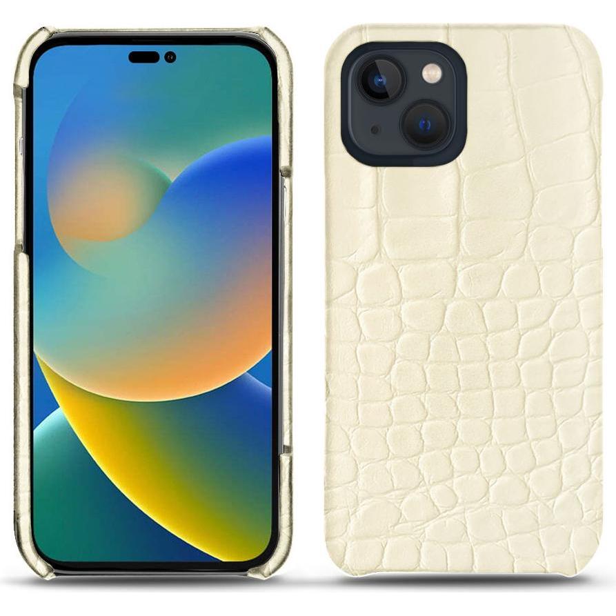Noreve Lederschutzhülle (Apple iPhone 14), Smartphone Hülle, Beige