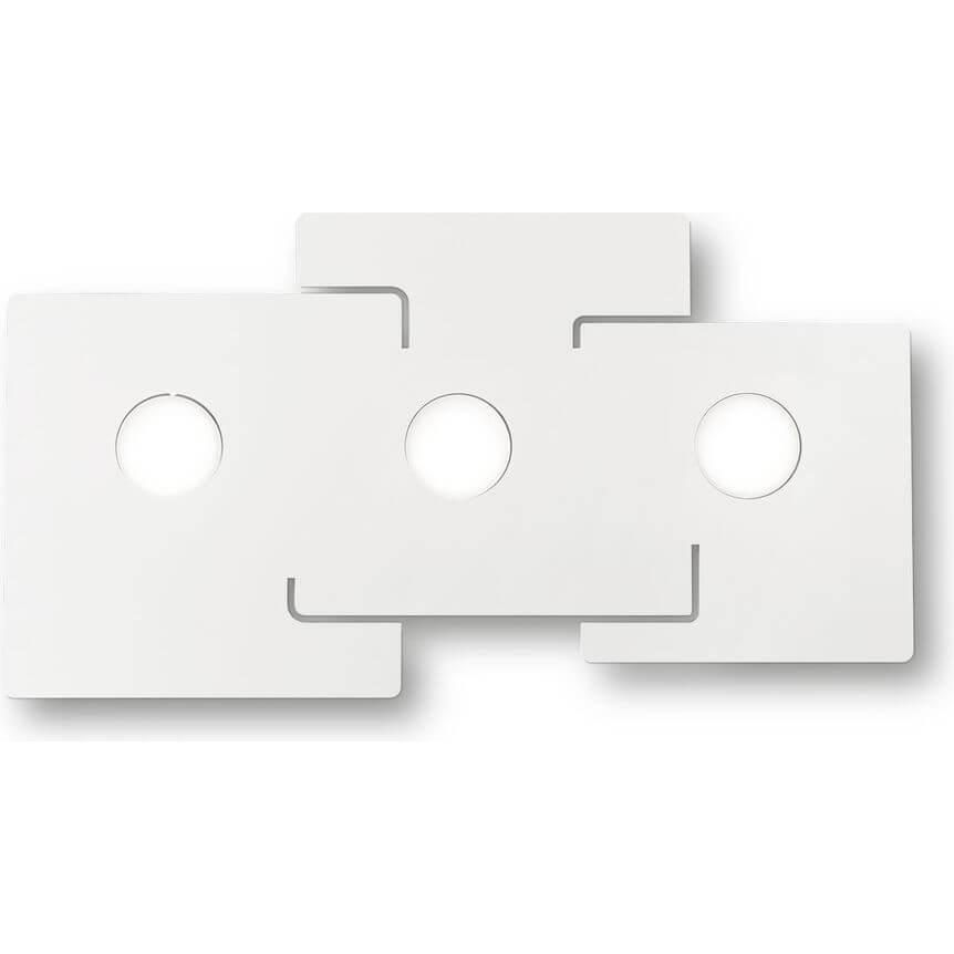 Ideal lux, Wandleuchte + Deckenleuchte, TOTEM GX53 Deckenleuchte 3x dimmbar Weiss warmweiss 215761 (910 lm, GX53)