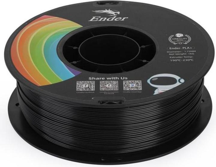 Image du produit Creality Filament PLA+ (PLA, 1.75 mm, 1000 g, Noir)