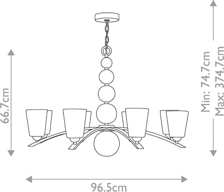 Produktbild Elstead Lighting Zelda Kronleuchter E27 8-fach Vintage-Messing (96.50 cm)