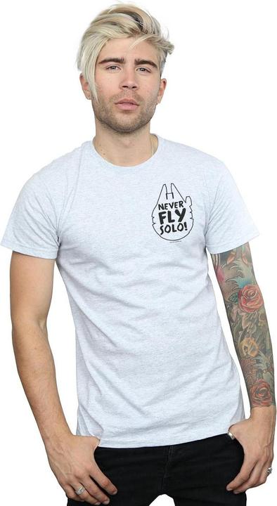 Image du produit Star Wars - T-shirt NEVER FLY SOLO - Homme (L)