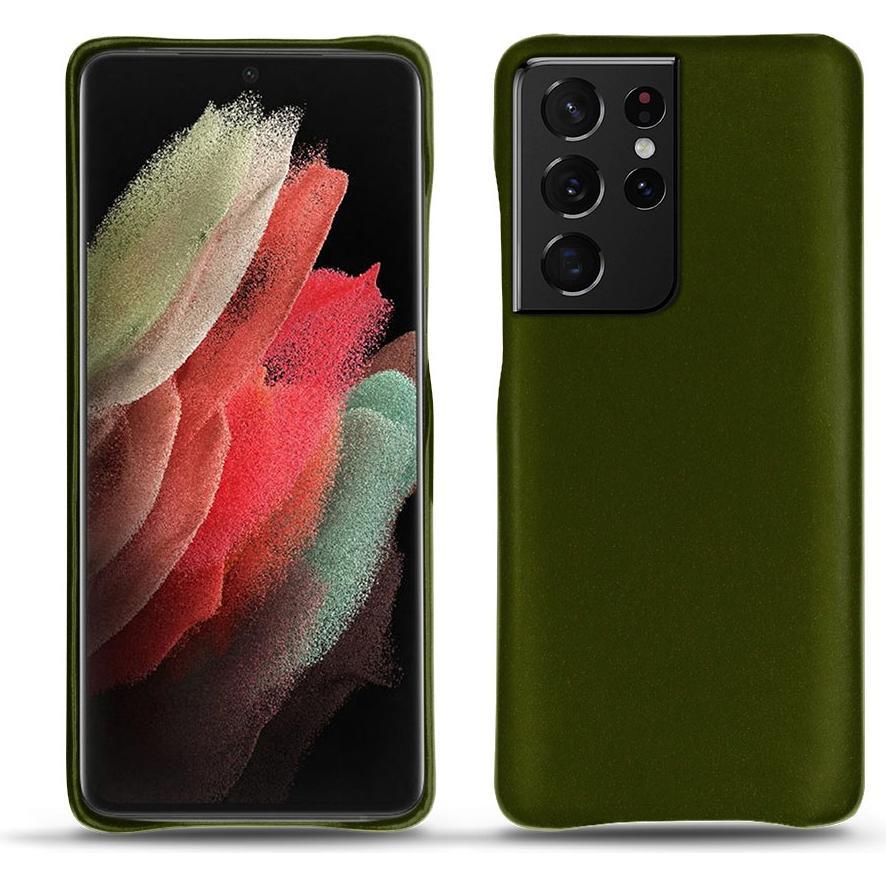 Noreve Lederschutzhülle (Samsung Galaxy S21 Ultra), Smartphone Hülle, Grün